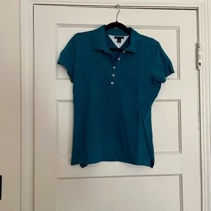 Tommy Hilfiger polo shirt, teal, size medium